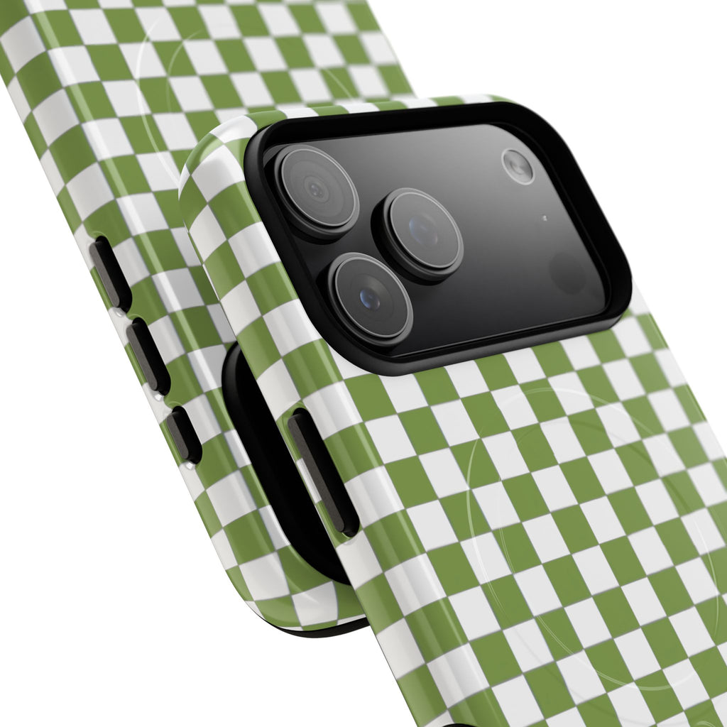 Green Checkerboard Phone Case