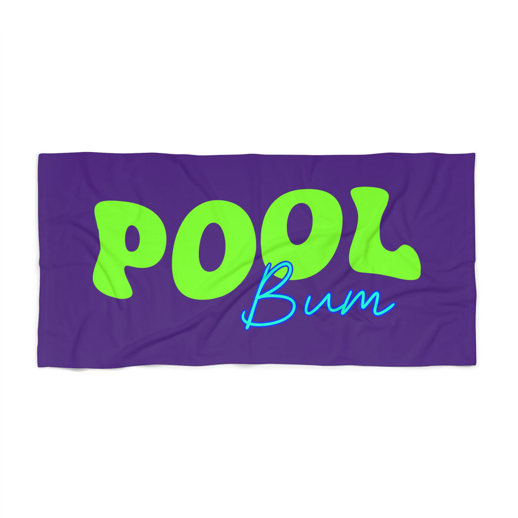 "Pool Bum" Beach Towel