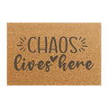 "Chaos Lives Here" Doormat