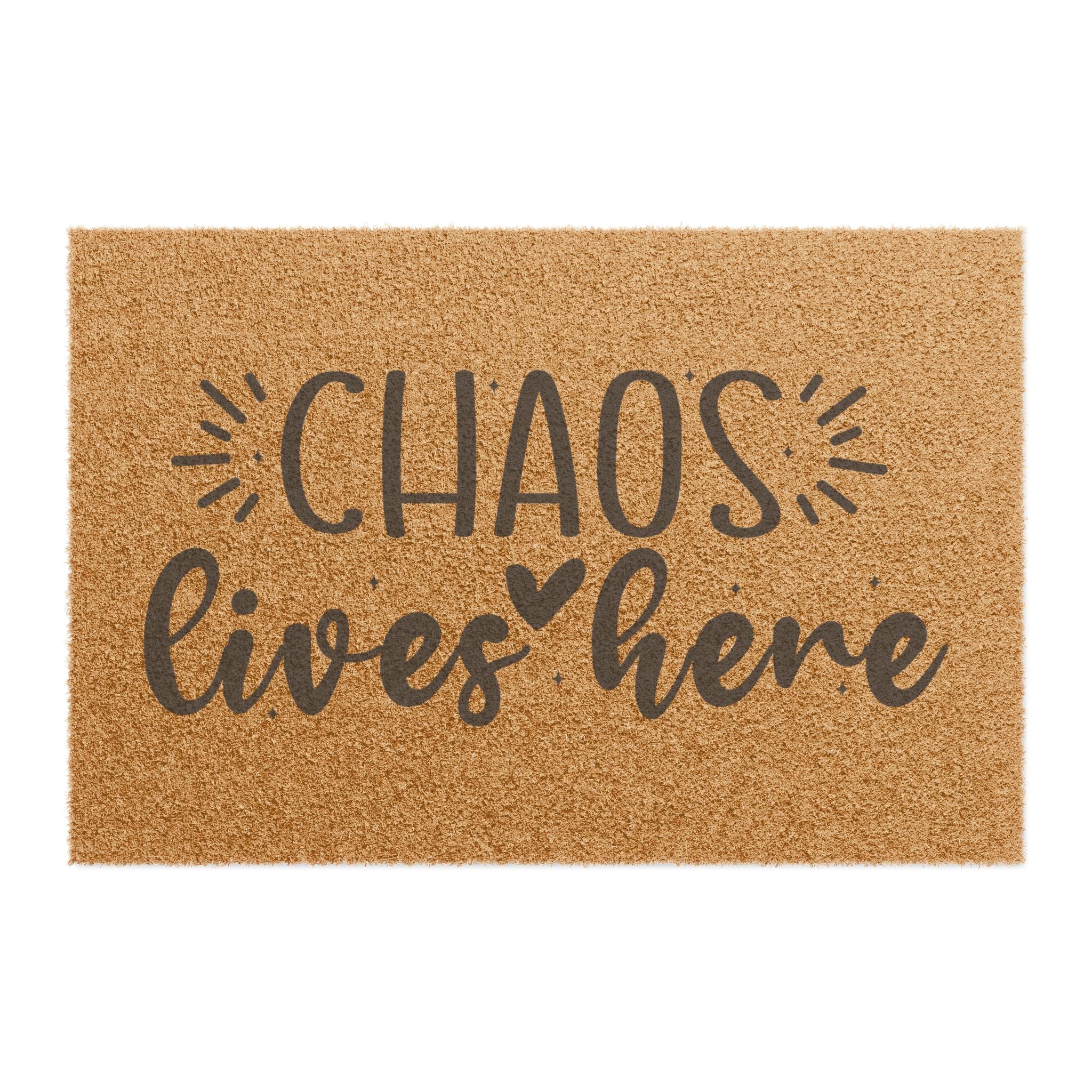 "Chaos Lives Here" Doormat