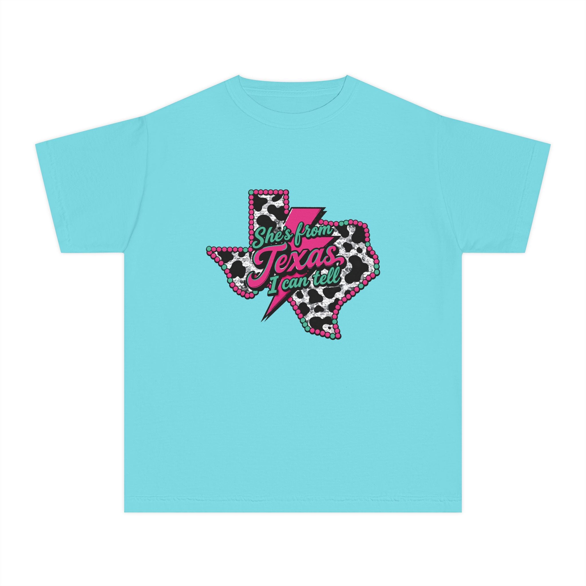 "She’s From Texas I Can Tell" Leopard Texas T-SHIRT
