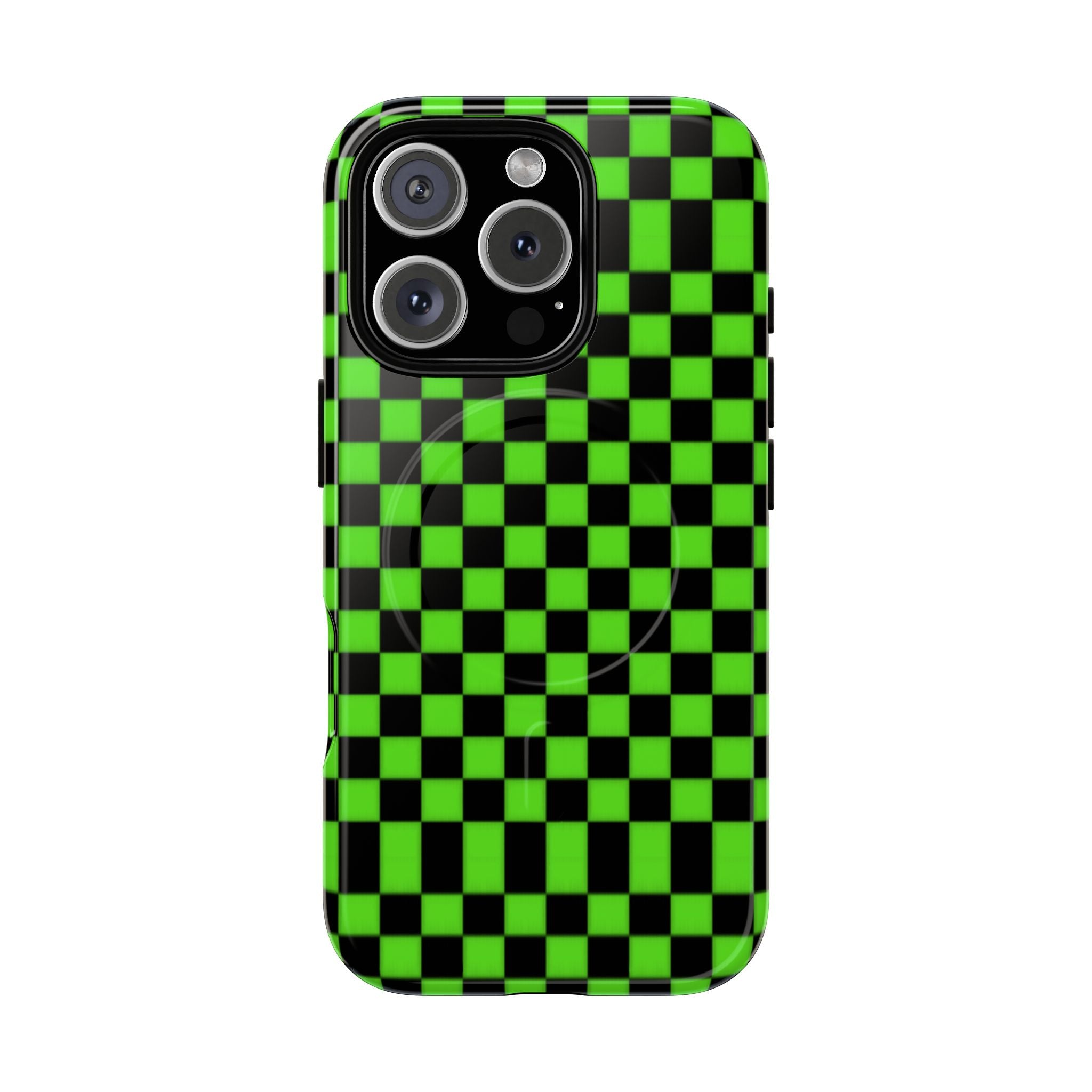 Green Black Checkered Phone Case