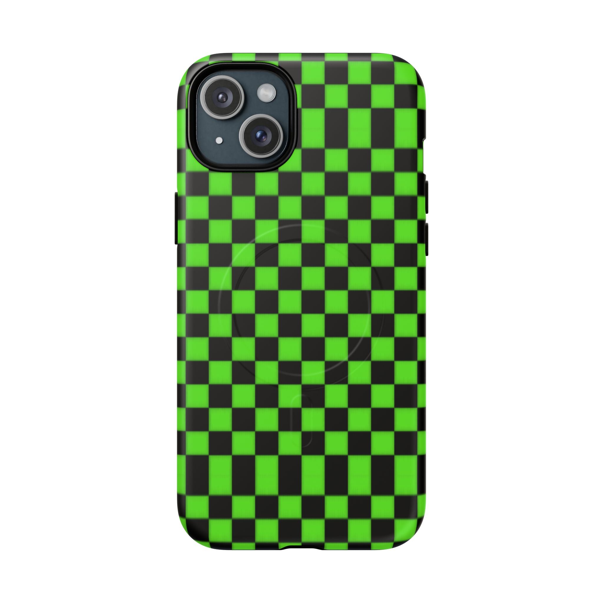 Green Black Checkered Phone Case