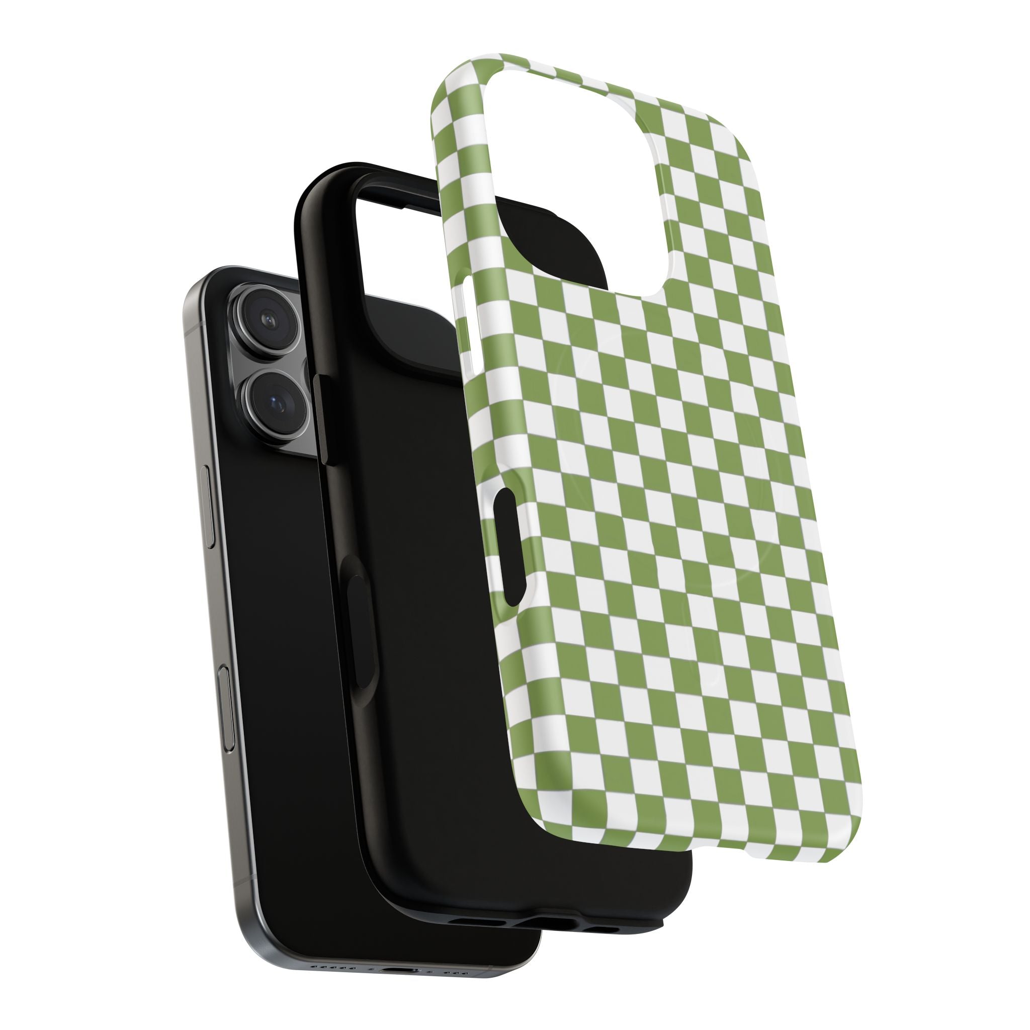 Green Checkerboard Phone Case