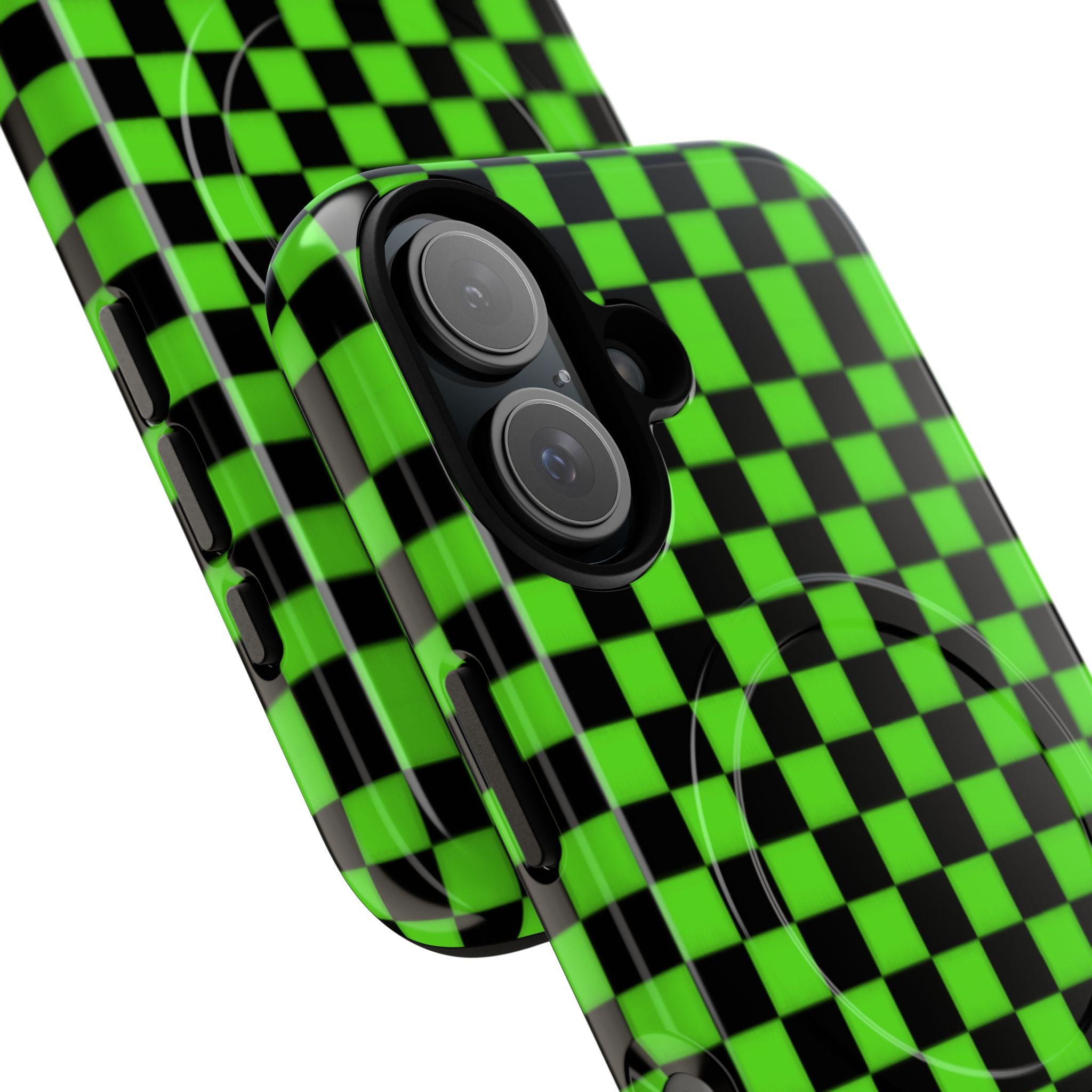 Green Black Checkered Phone Case