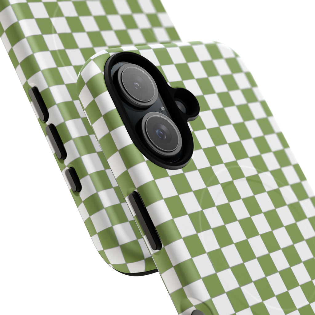 Green Checkerboard Phone Case