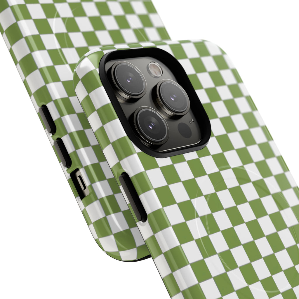 Green Checkerboard Phone Case
