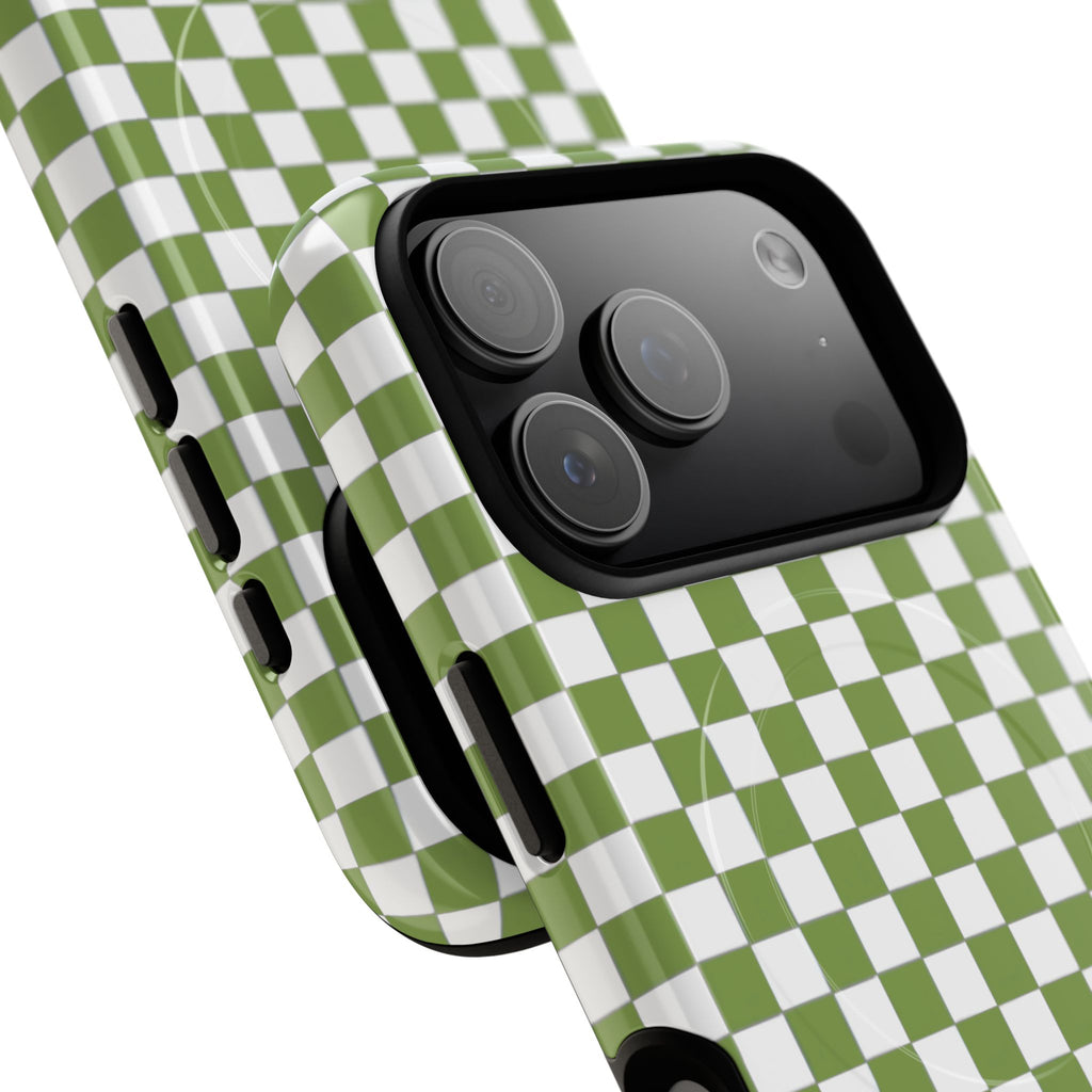 Green Checkerboard Phone Case