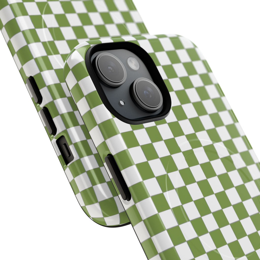 Green Checkerboard Phone Case