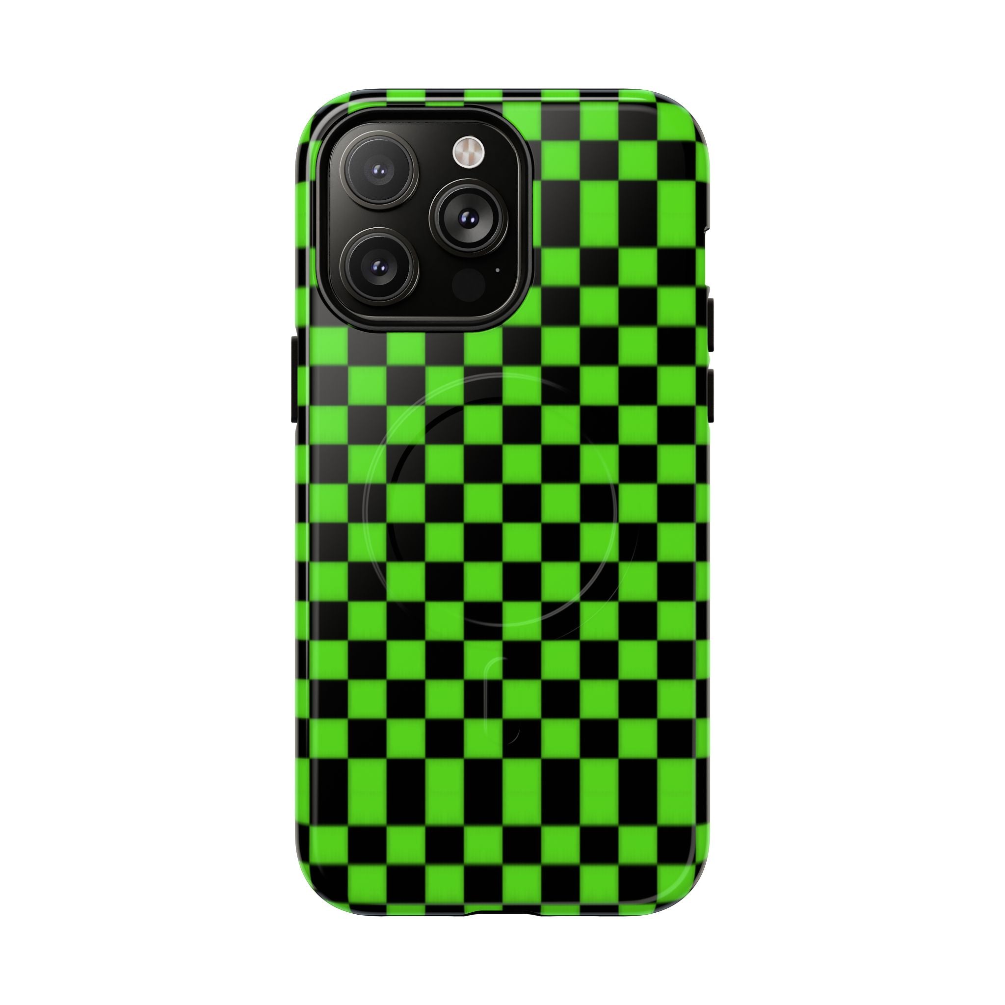 Green Black Checkered Phone Case