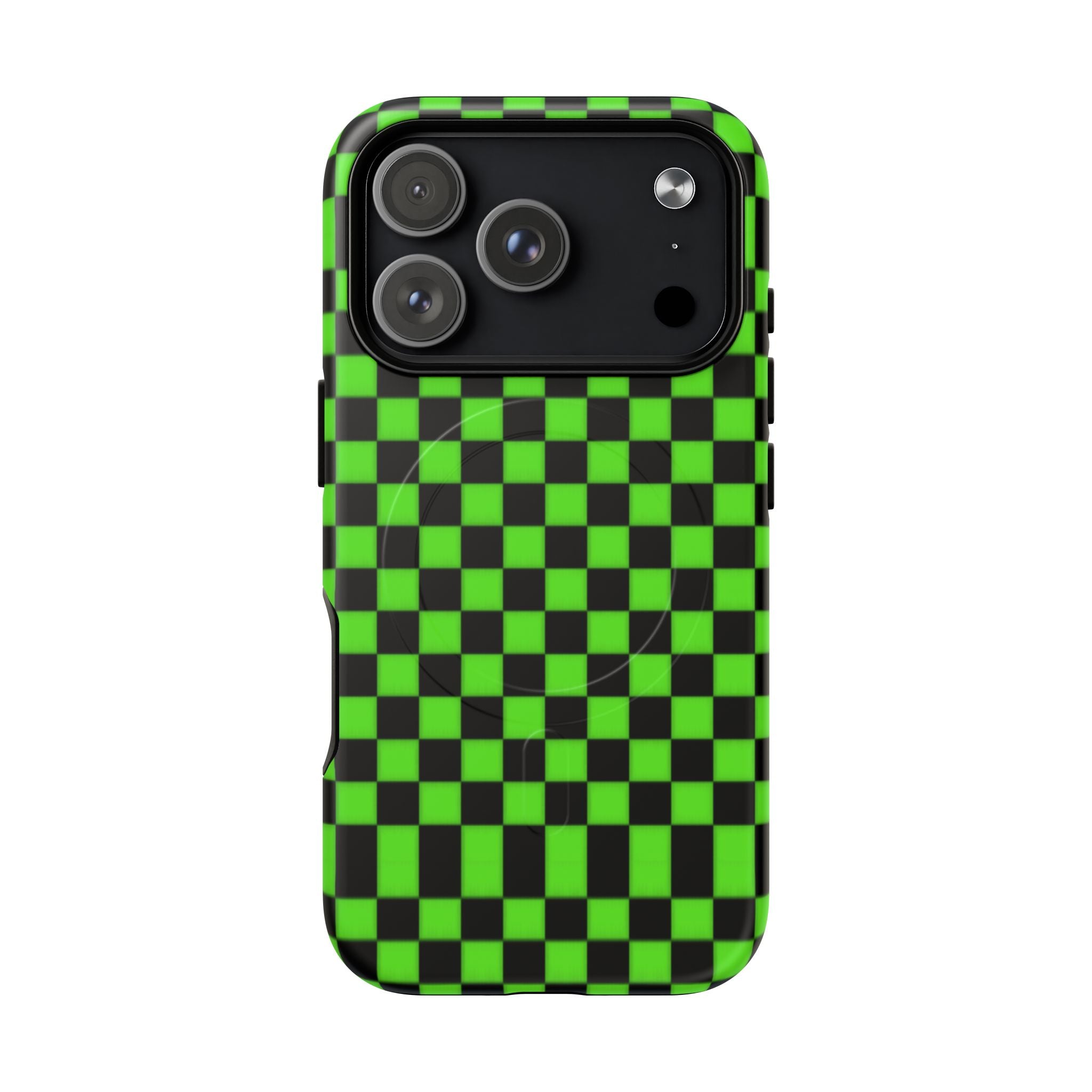 Green Black Checkered Phone Case