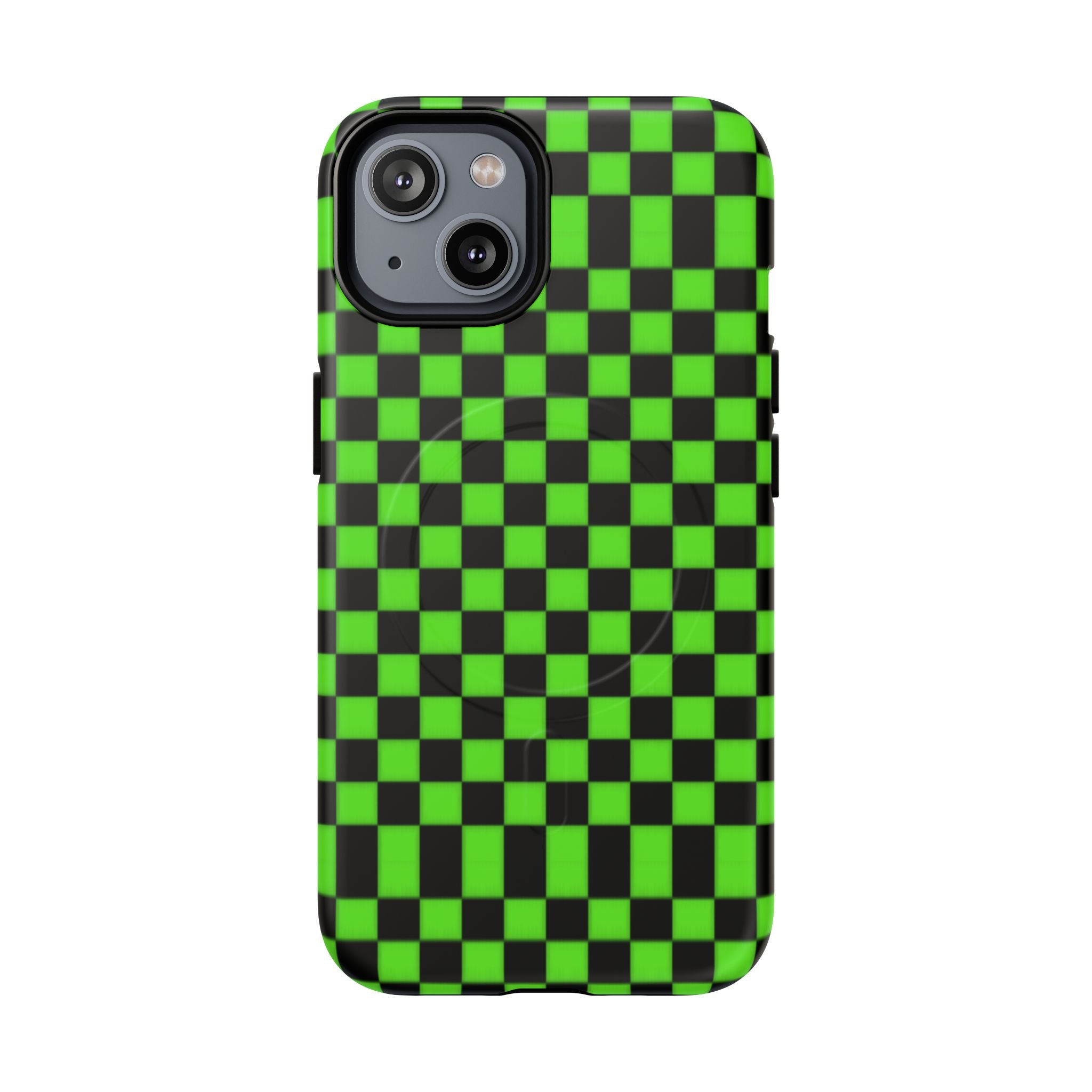 Green Black Checkered Phone Case