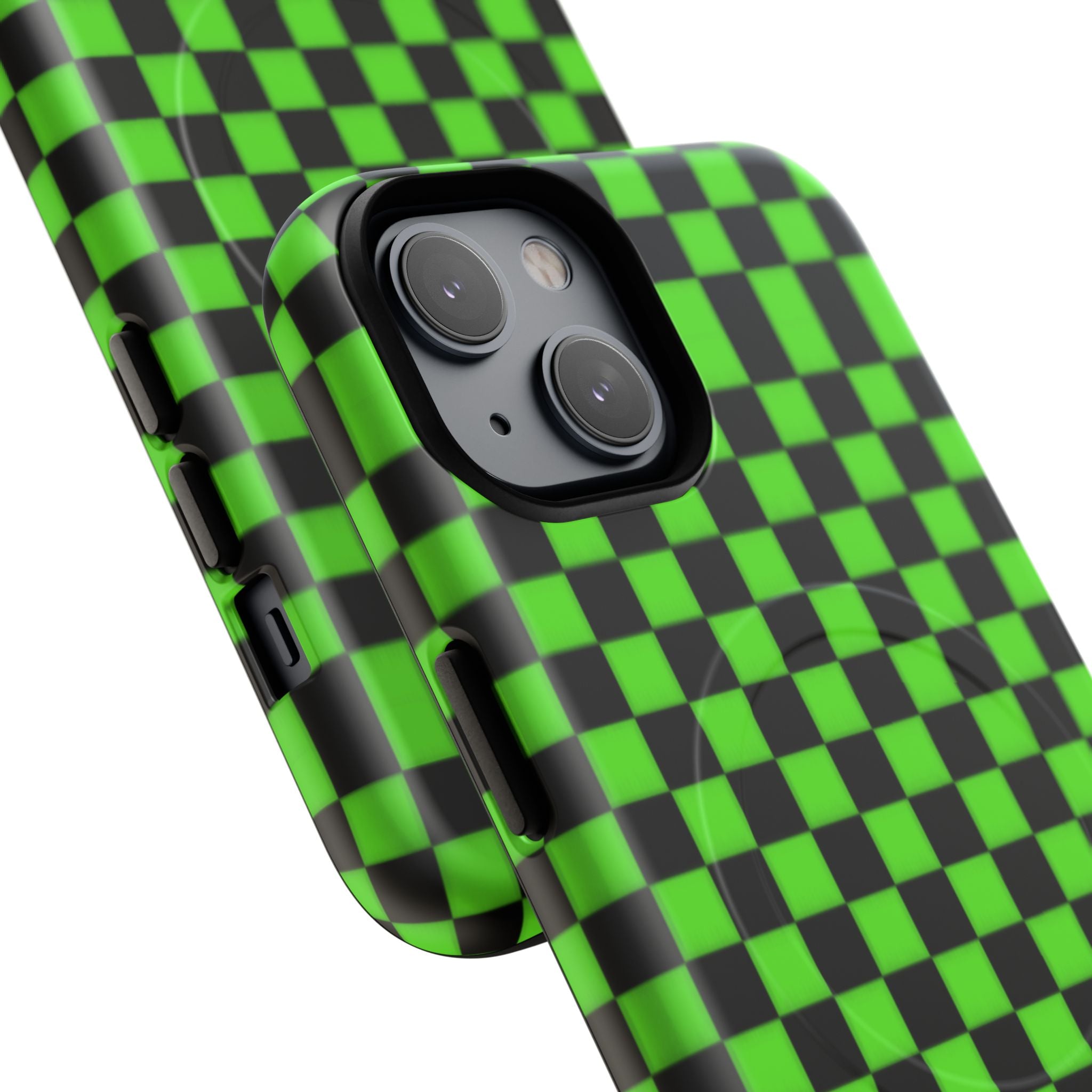 Green Black Checkered Phone Case