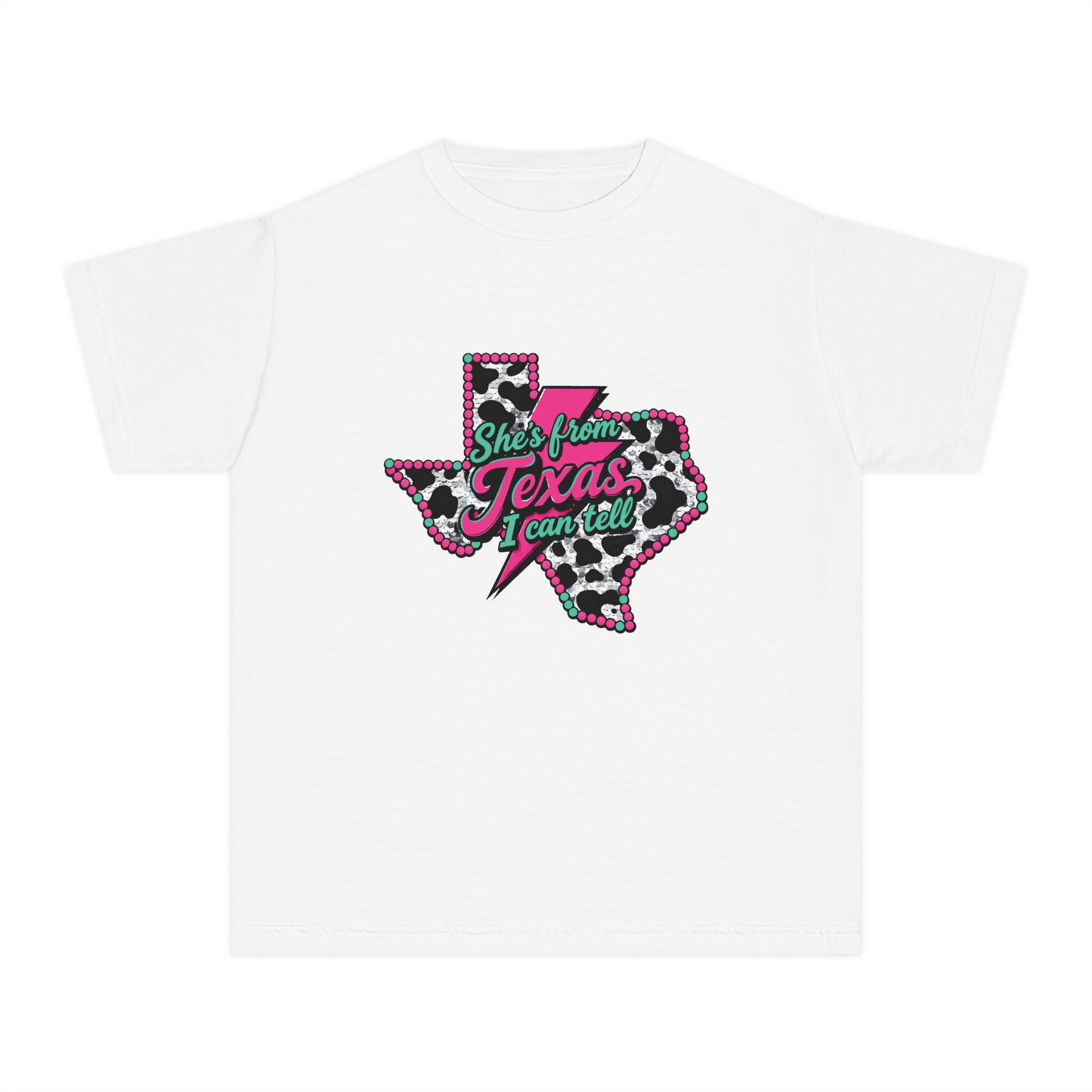 "She’s From Texas I Can Tell" Leopard Texas T-SHIRT