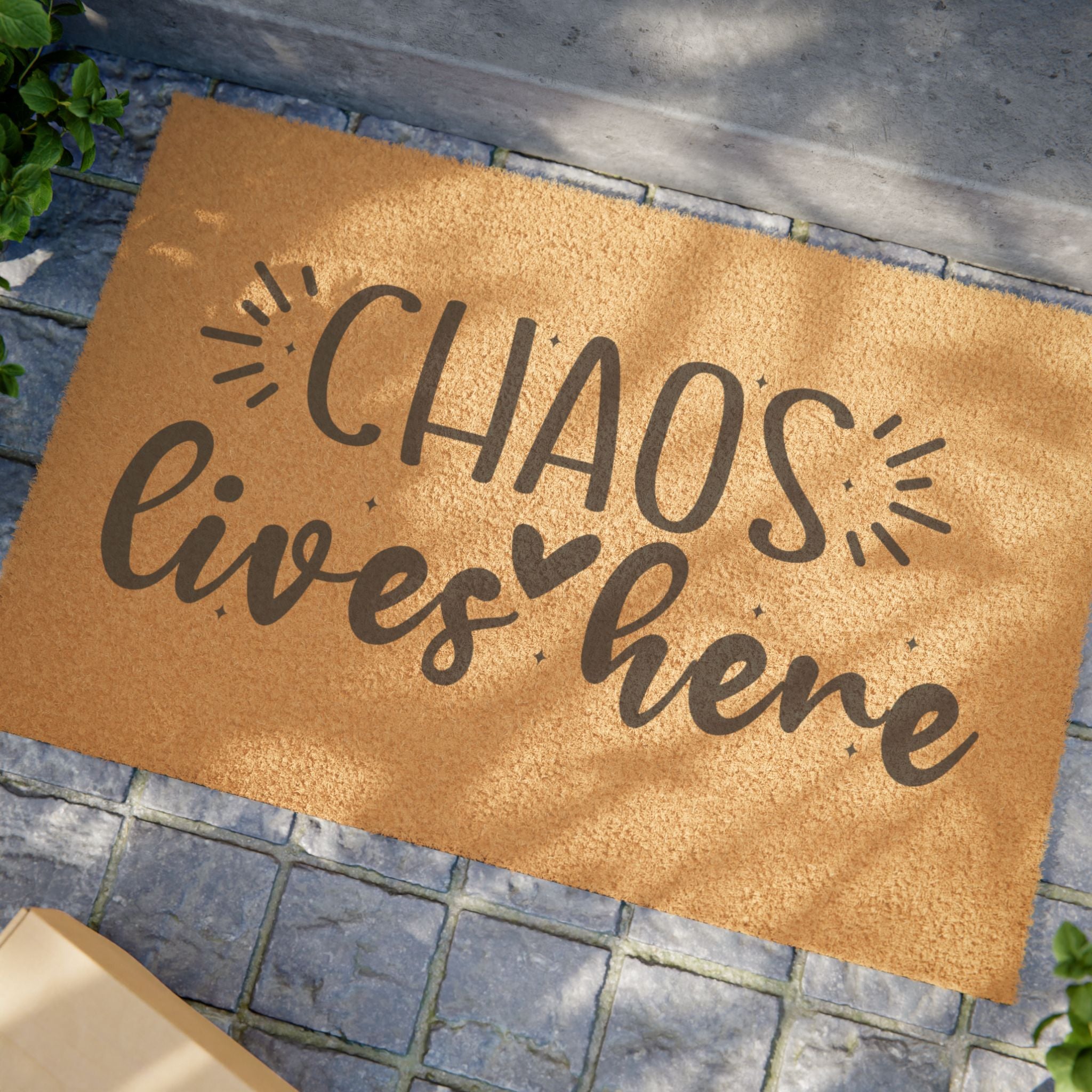 "Chaos Lives Here" Doormat