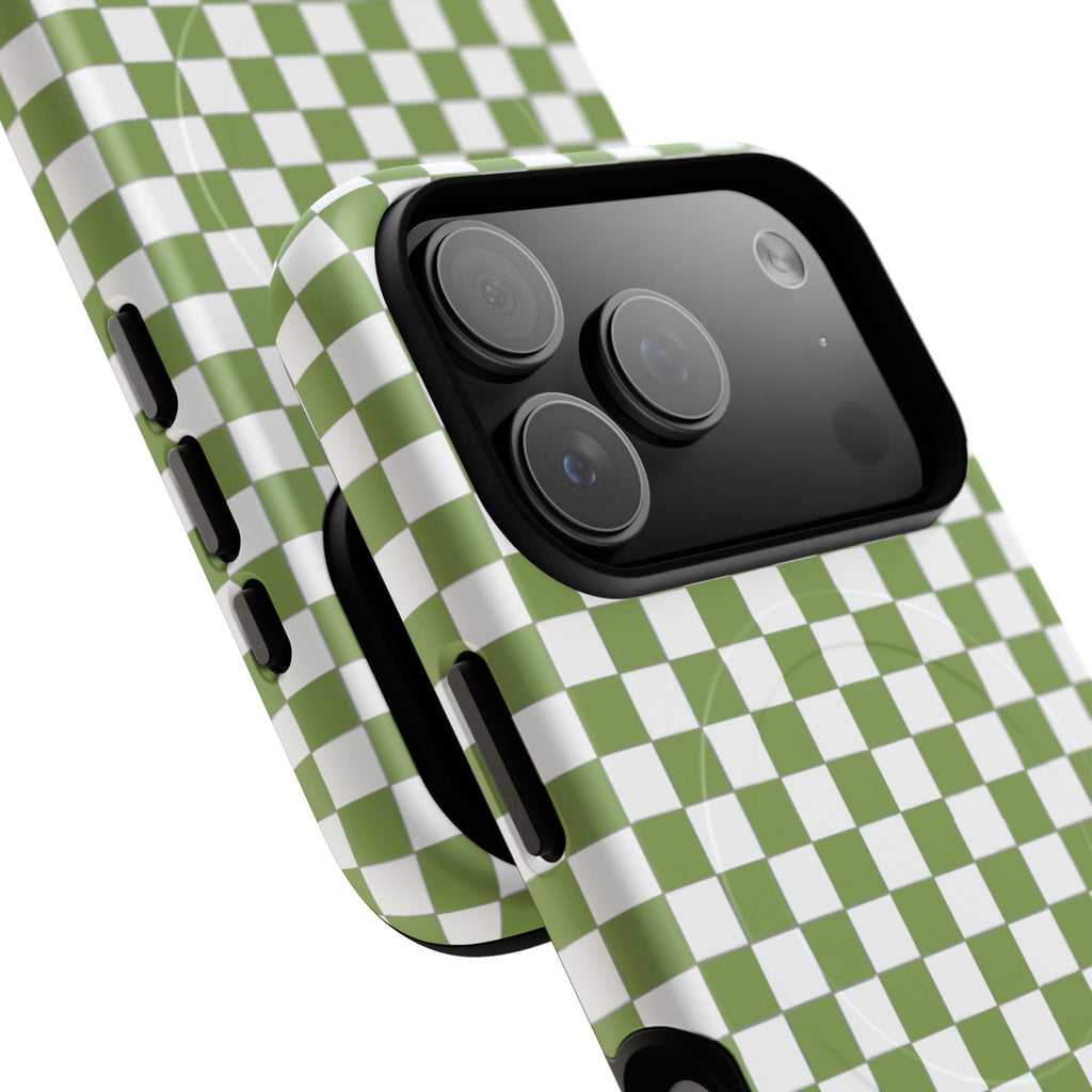 Green Checkerboard Phone Case