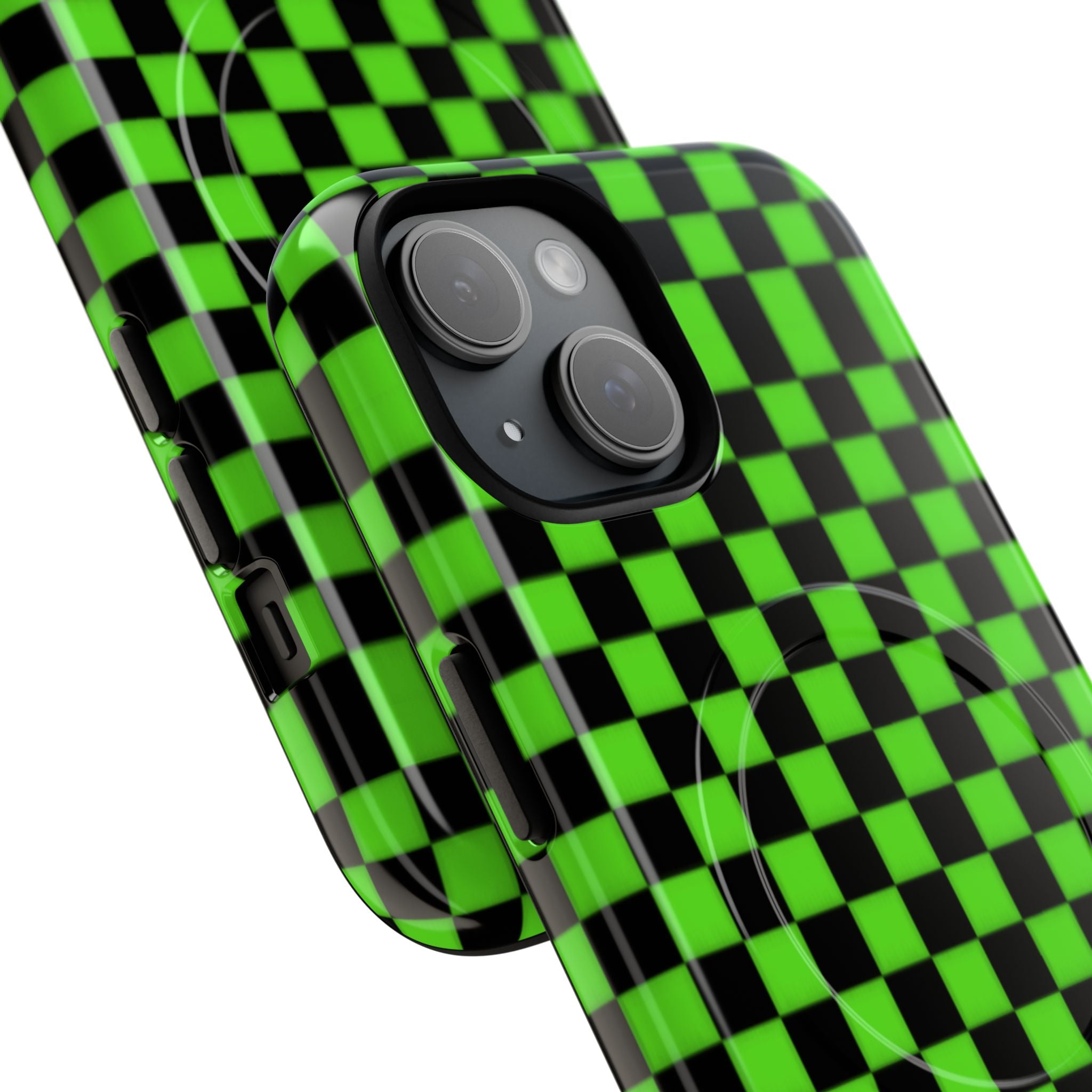 Green Black Checkered Phone Case