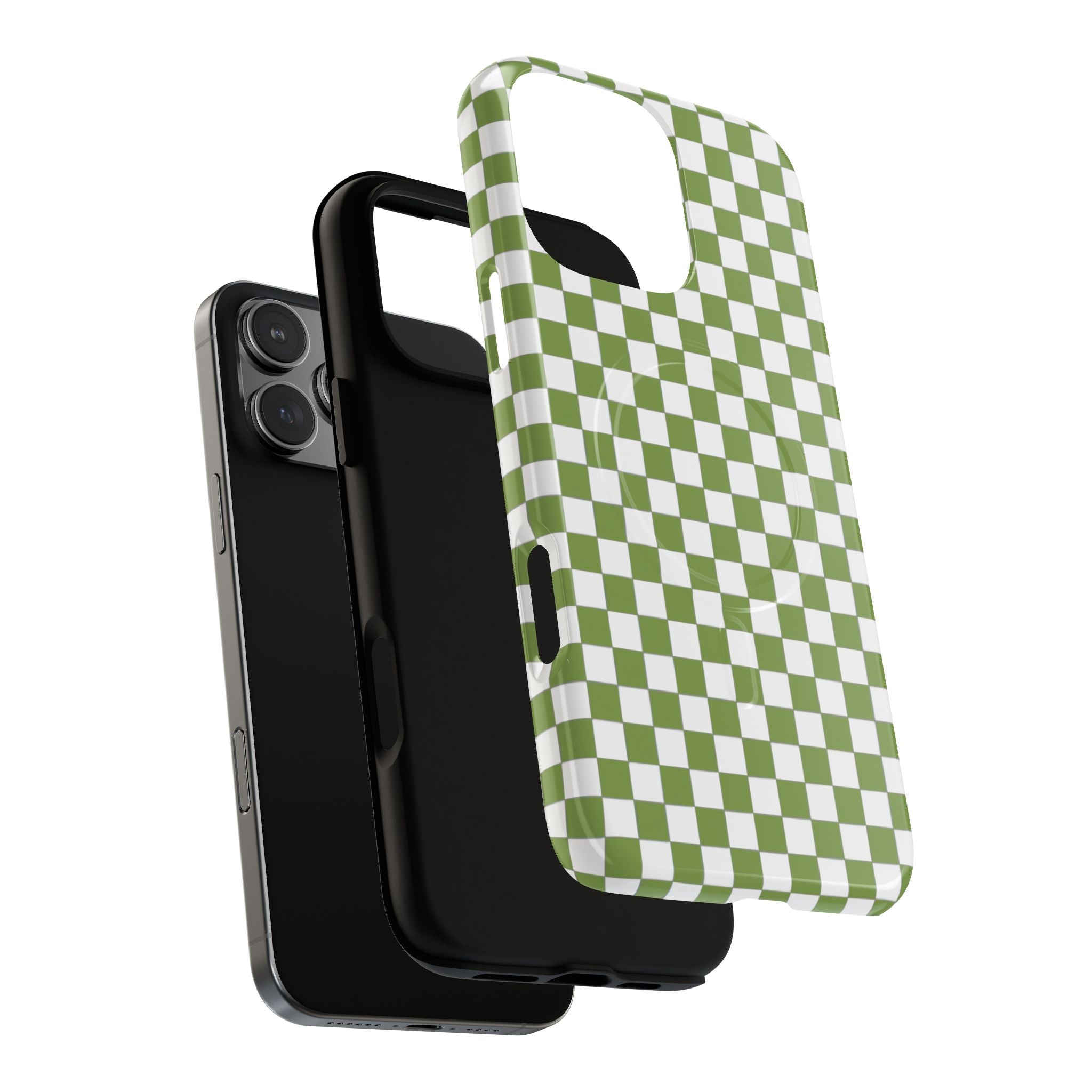 Green Checkerboard Phone Case